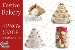 Cozy Christmas Bakery Gingerbread Clip Art PNG Festive Mini Product Image 1