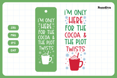 Christmas Bookmark Saying SVG For Book Lovers - Plot Twists Product Image 3