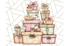 Christmas Sweet Shoppe Clipart PNG, Pastel Bakery Art Product Image 2
