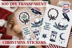 Christmas Sticker Sheet Gothic Dark Winter Holiday PNG Product Image 1