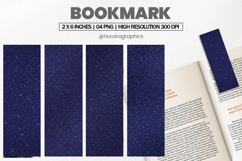 Starry Night Sky Bookmark PNG, Bookmark Sublimation Product Image 1