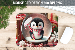 Christmas Penguin Mouse Pad Sublimation - Animal PNG Design Product Image 1