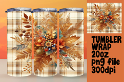 VIBRANT 20oz Tumbler Artwork , Autumn Flower Product Image 1
