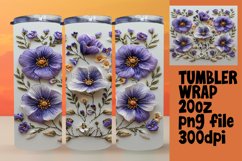 Spring 20oz Sublimation Tumbler Wrap - Floral Elegance Product Image 1