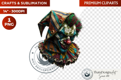 Horrific Evil Clown Clipart - Halloween Creepy Circus PNG Product Image 1