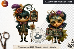 Surreal Halloween Character Cliparts Spooky Curiosities Product Image 1