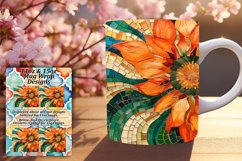 Glittery Flower Mosaic Mug Wrap Sublimation 11oz 15oz Product Image 1