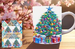 Watercolor Christmas Mug Wrap for 11oz Sublimation Product Image 1