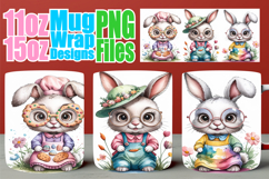 Loving memories sublimation mug wrap, Easter Bunny Product Image 1