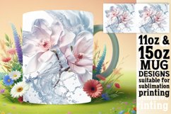 Petal Symphony: Sublimation Mug Wrap 11oz 15oz Product Image 1