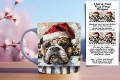 Sublimation Peeking Dog Mug Wrap Winter Holiday Art 11oz Product Image 1