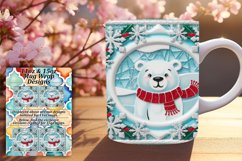 DYNAMIC 11oz Mug Wrap PNG Artwork , 3D Xmas Product Image 1