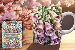 Magical 11oz Mug Wrap Png Design , Flowers Product Image 1