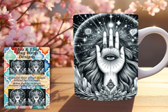Chic 15oz Mug Wrap Png Design , Mystic Product Image 1