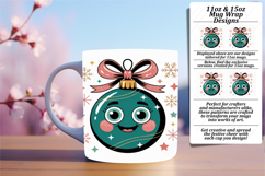Luxurious 11oz Mug Wrap Png Design , Cute Christmas Product Image 1