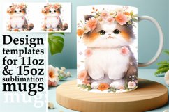 Pastel Dream Cat Mug Wrap - Springtime Beauty Product Image 1