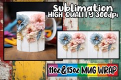 Sublime 3D Blossom Mug Wrap - 11oz &amp; 15oz Options Product Image 1