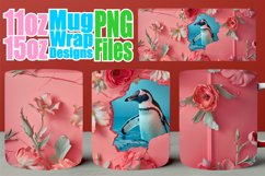Sublimation Mug Wrap - Spring 3D Animals Design Product Image 1
