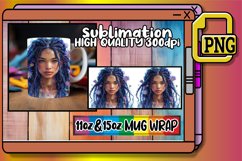 Vibrant Woman Portrait Mug Sublimation Options Product Image 1