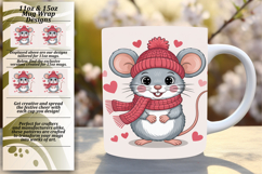 Serene 15oz Mug Wrap Png Design , Valenines Animals Product Image 1
