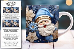 Shiny 3D Santa Claus Christmas Delights: Glossy Mug Wrap Product Image 1