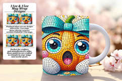 Radiant 15oz Mug Wrap Png Artwork , Cute Pumpkin Product Image 1