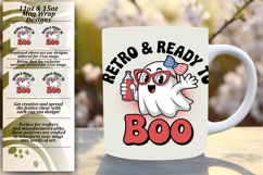 Elegant 11oz Mug Wrap Png Template , Funny Ghost Product Image 1