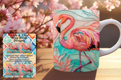 Inspirational 11oz Mug Wrap Png Artwork , Flamingo Product Image 1