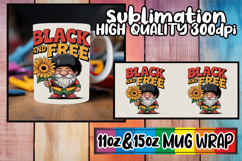 Inspiring sunsets 11oz 15oz sublimation wrap, Juneteenth Product Image 1