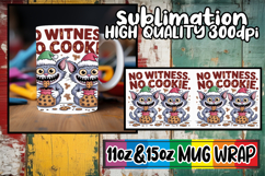 Whimsical charm 11oz 15oz mug wrap, Funny Cat Product Image 1