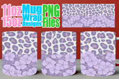 Cheerful hearts sublimation mug wrap, Leopard Prints Product Image 1