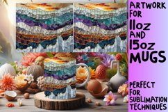 Golden Petal Paradise Mug Wrap: Glitter Sublimation, Spring Product Image 1