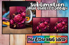 Radiant whispers 11oz 15oz sublimation wrap, Leopard Prints Product Image 1
