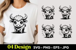 Cute Baby Bull SVG PNG Product Image 1