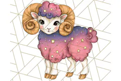 Zodiac Buddies Clipart PNG, Cute Astrology Clip Art Product Image 2