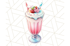 Pastel Sweet Treats Clipart, Ice Cream, Cakes, Donuts Png Product Image 2