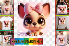 Cozy Sublimation PNG Art, 3D Dog Product Image 1