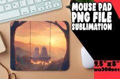 Adorable Spooky Ghost Mouse Pad PNG Product Image 1