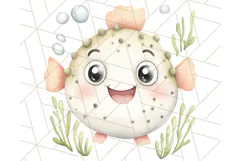 Under the Sea Nursery Clipart, Ocean Animals PNG Product Image 2