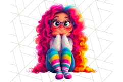 Teen Girl Clipart PNG, Fun Character Illustration Product Image 2
