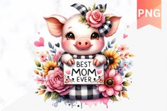 Best Mom Ever Sublimation - Mother&#039;s Day Clipart PNG Design Product Image 1