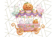 Pastel Halloween Town PNG Clipart, Spooky Shops & Homes Png Product Image 2