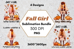 Fall Girl Sublimation Bundle | Fall-themed PNG graphics Product Image 1