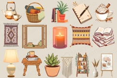 Cozy book nooks and reading corners png bundle Product Image 3
