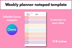 Editable Weekly Planner Canva Template - pastel planner Product Image 2