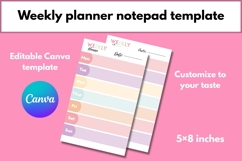 Editable Weekly Planner Canva Template - pastel planner Product Image 3