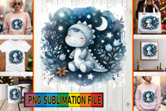 Cheerful PNG TSHIRT Magic, Cute Dino Product Image 1