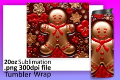 Holiday Joy 3D Gingerbread Man Christmas Tumbler Wrap Product Image 1