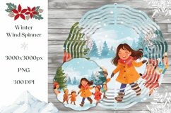 Christmas Wind Spinner, Winter Forest Wind Spinner Design Product Image 1