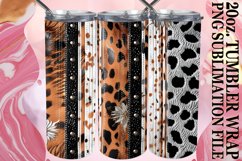 Eye-Catching 3D Leopard Flower Tumbler Wrap Patterns Product Image 1